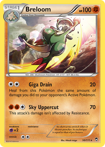 Breloom (50/111) [XY: Furious Fists] Reverse Holofoil
