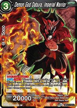 Demon God Dabura, Imperial Warrior (BT17-112) [Ultimate Squad] Parallel Foil