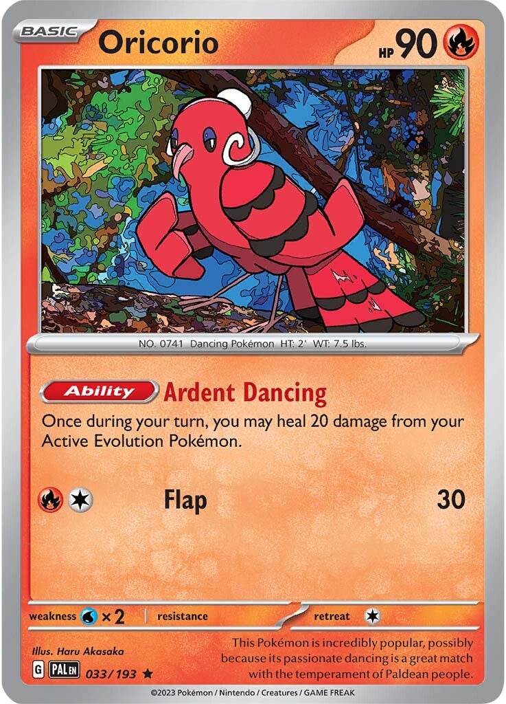 Oricorio (033/193) [Scarlet & Violet: Paldea Evolved] Reverse Holofoil