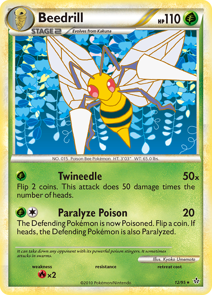 Beedrill (12/95) [HeartGold & SoulSilver: Unleashed] Reverse Holofoil