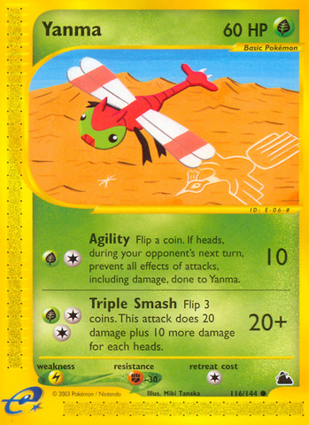Yanma (116/144) [Skyridge] Reverse Holofoil