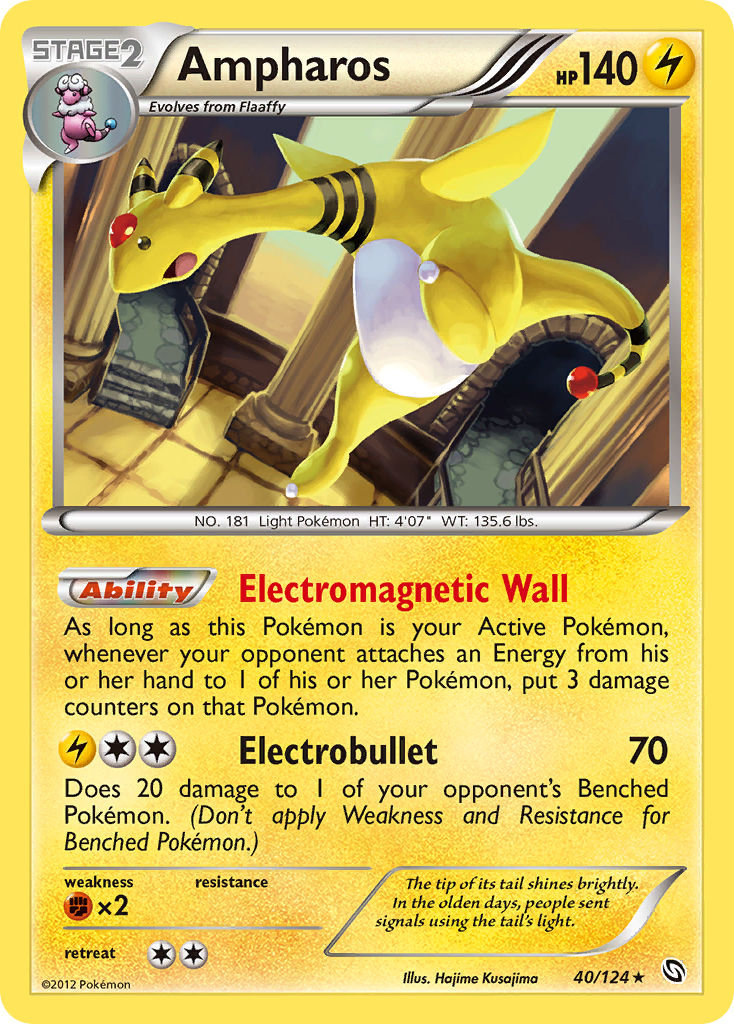 Ampharos (40/124) [Black & White: Dragons Exalted] Reverse Holofoil
