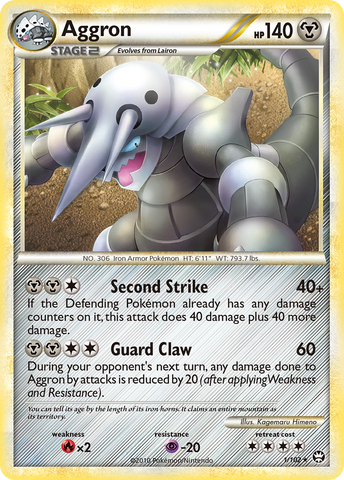 Aggron (1/102) [HeartGold & SoulSilver: Triumphant] Reverse Holofoil