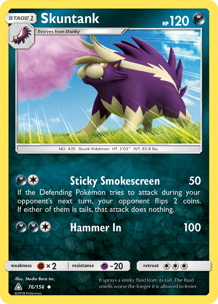 Skuntank (76/156) [Sun & Moon: Ultra Prism] Reverse Holofoil