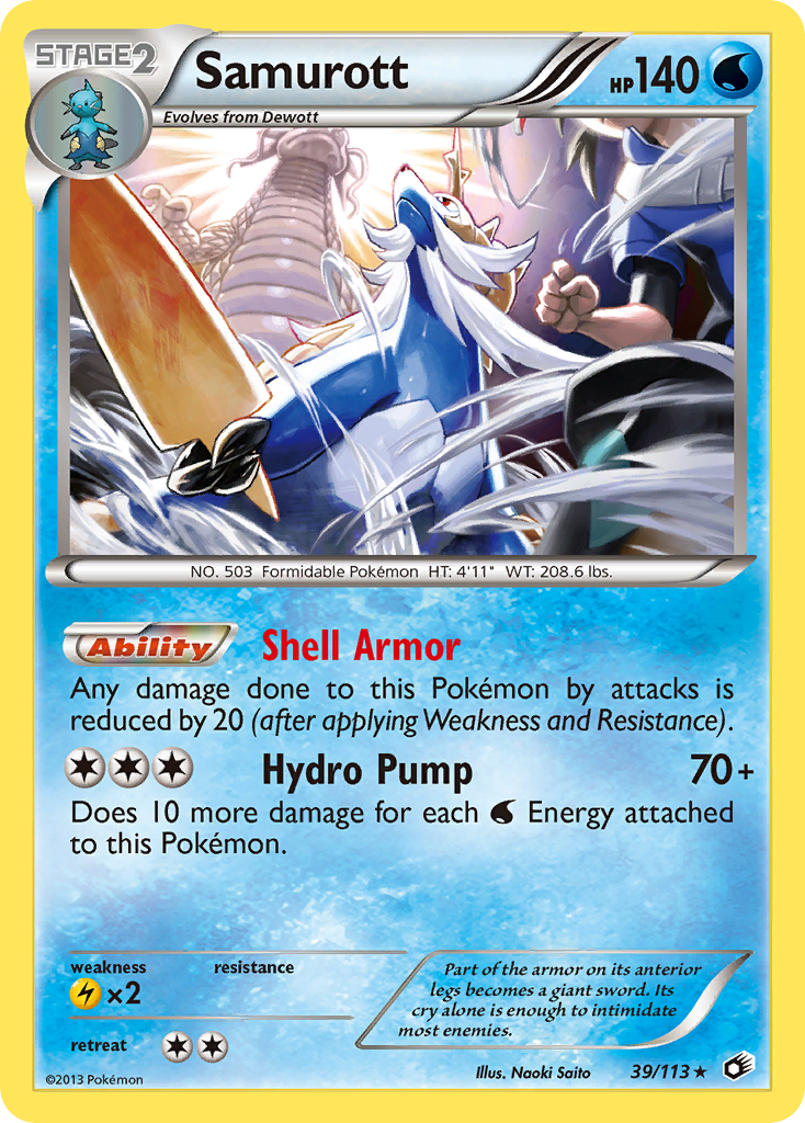 Samurott (39/113) [Black & White: Legendary Treasures] Reverse Holofoil