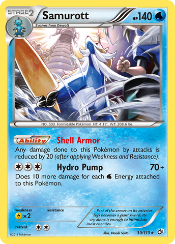 Samurott (39/113) [Black & White: Legendary Treasures] Reverse Holofoil