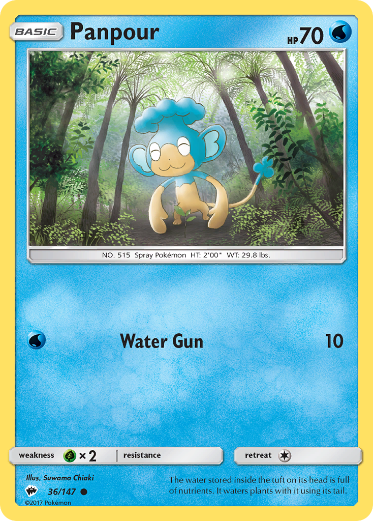 Panpour (36/147) [Sun & Moon: Burning Shadows] Reverse Holofoil