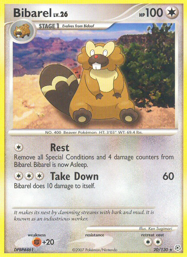 Bibarel (20/130) [Diamond & Pearl: Base Set] Reverse Holofoil