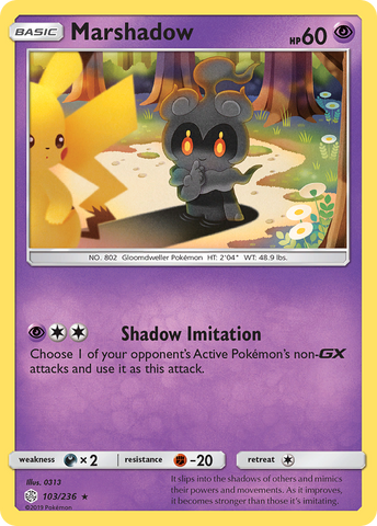 Marshadow (103/236) [Sun & Moon: Cosmic Eclipse] Reverse Holofoil