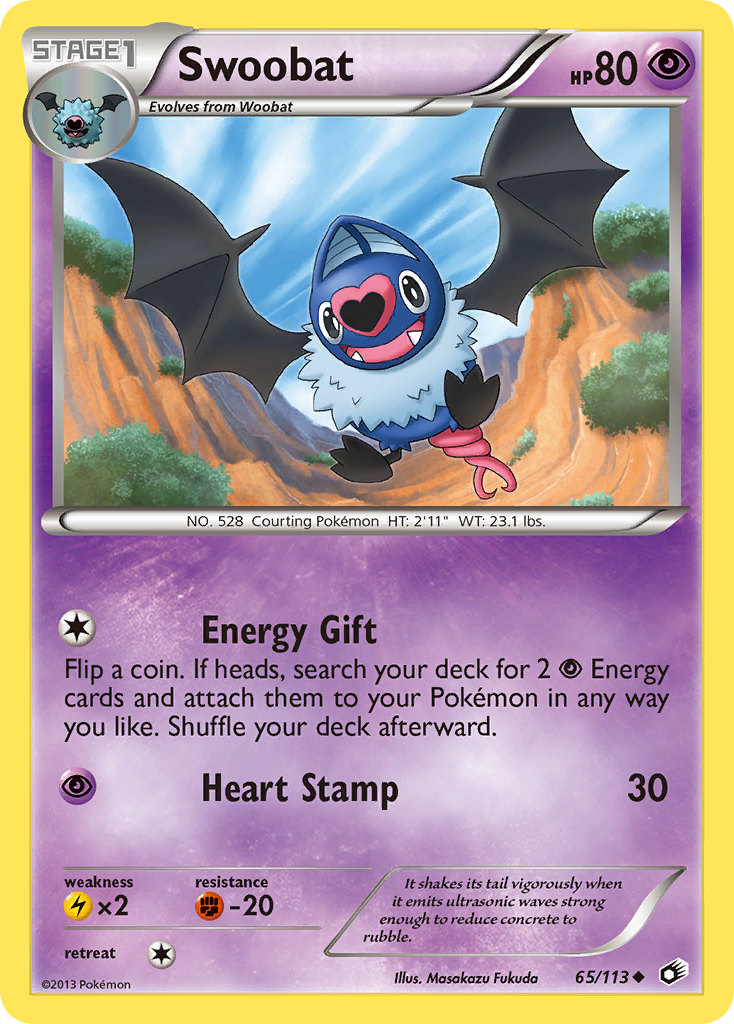 Swoobat (65/113) [Black & White: Legendary Treasures] Reverse Holofoil