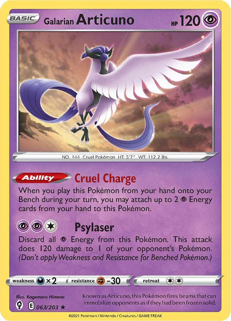 Galarian Articuno (063/203) [Sword & Shield: Evolving Skies] Reverse Holofoil