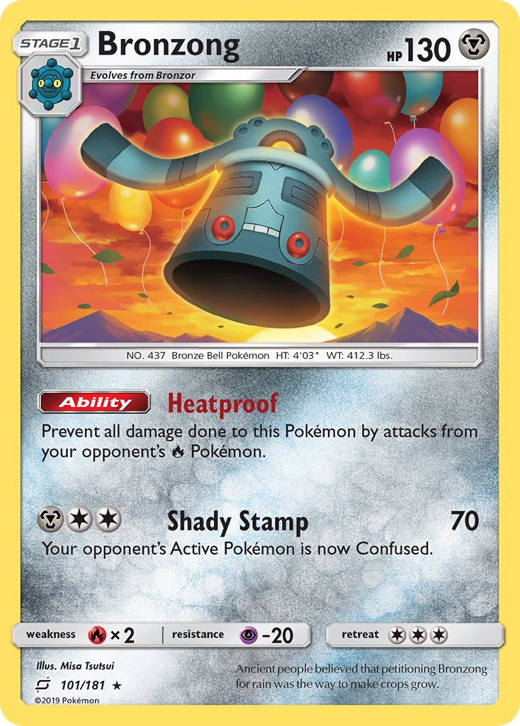 Bronzong (101/181) [Sun & Moon: Team Up] Reverse Holofoil