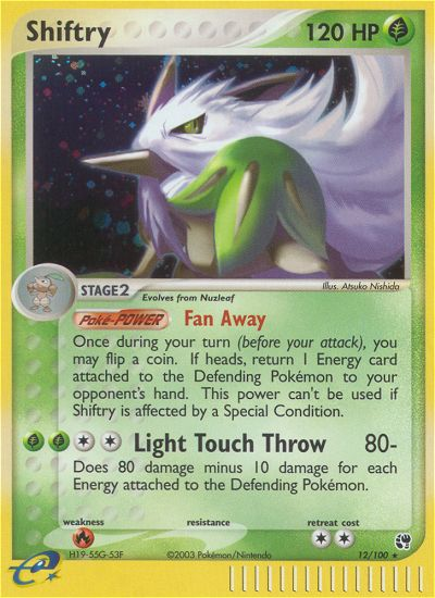 Shiftry (12/100) [EX: Sandstorm] Reverse Holofoil