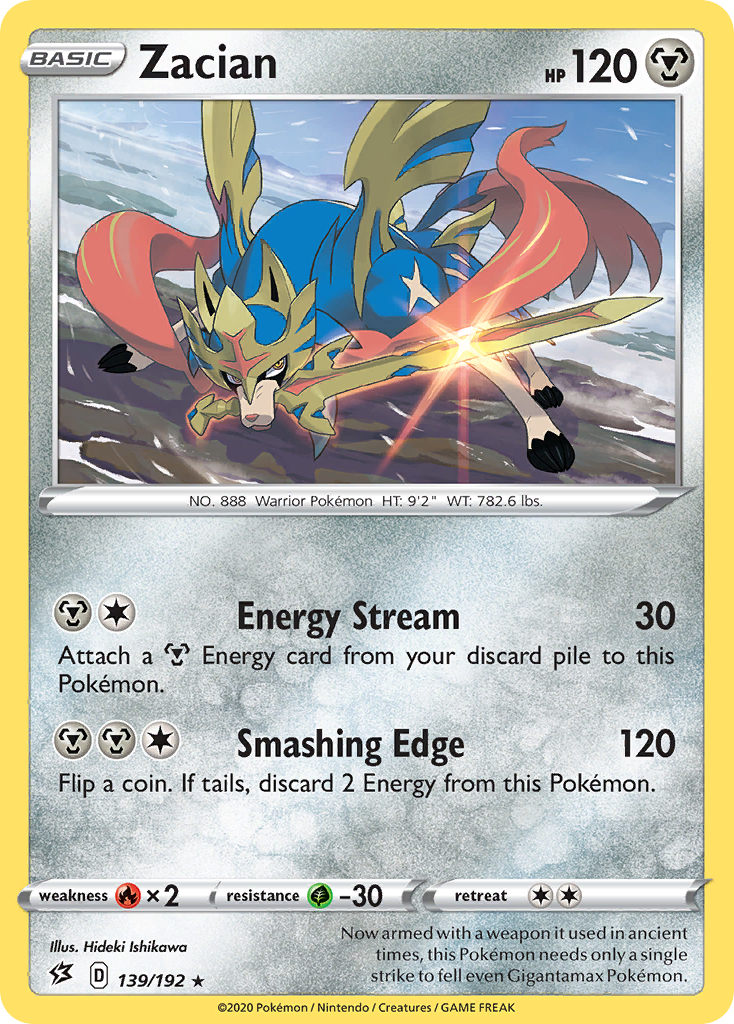 Zacian (139/192) [Sword & Shield: Rebel Clash] Reverse Holofoil