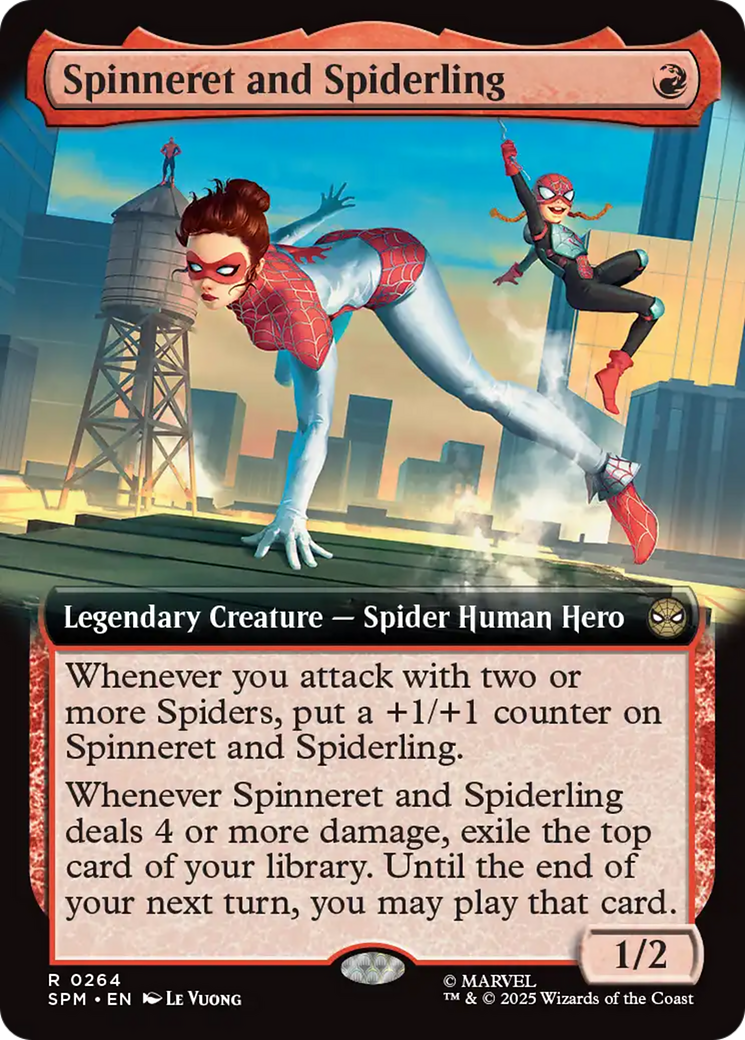 Spinneret and Spiderling (Extended Art) [Marvel's Spider-Man] Foil