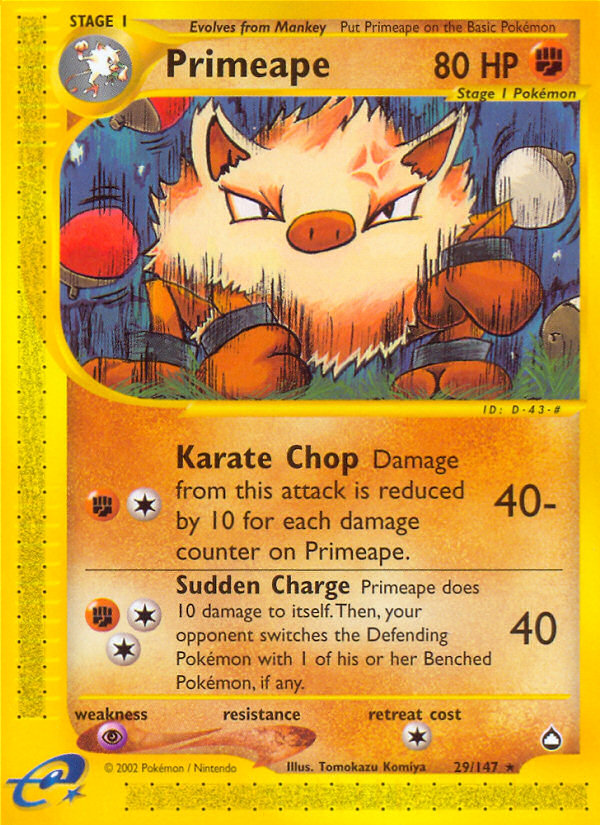 Primeape (29/147) [Aquapolis] Reverse Holofoil