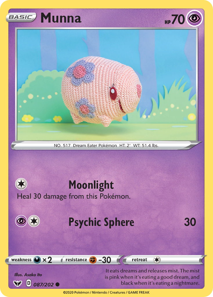 Munna (087/202) [Sword & Shield: Base Set] Reverse Holofoil