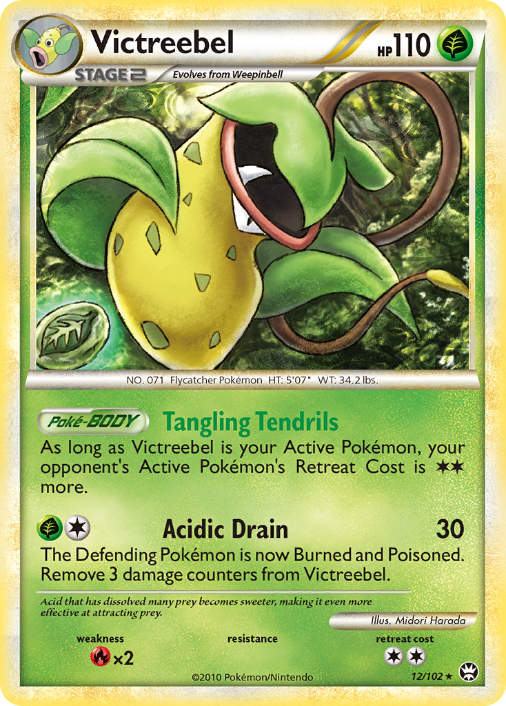 Victreebel (12/102) [HeartGold & SoulSilver: Triumphant] Reverse Holofoil