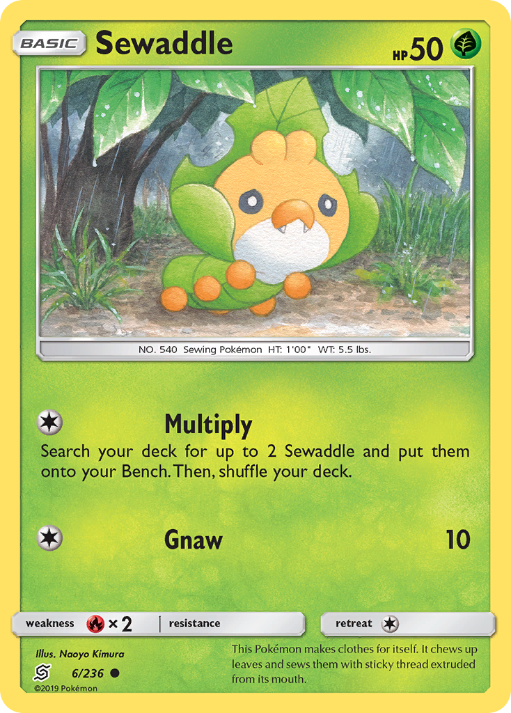 Sewaddle (6/236) [Sun & Moon: Unified Minds] Reverse Holofoil