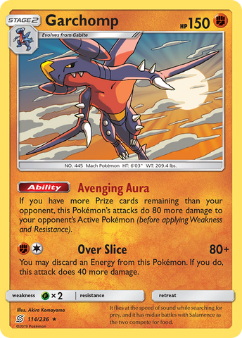 Garchomp (114/236) [Sun & Moon: Unified Minds] Reverse Holofoil