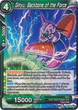 Ginyu, Backbone of the Force (BT10-076) [Rise of the Unison Warrior 2nd Edition] Parallel Foil