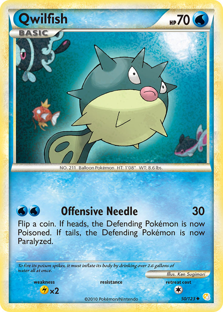 Qwilfish (50/123) [HeartGold & SoulSilver: Base Set] Reverse Holofoil