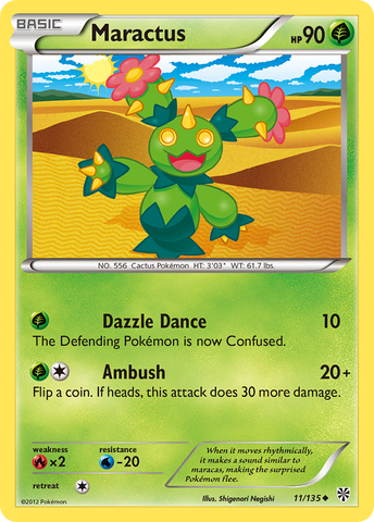 Maractus (11/135) [Black & White: Plasma Storm] Reverse Holofoil