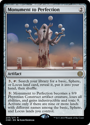 Monument to Perfection (Promo Pack) [Phyrexia: All Will Be One Promos] Foil