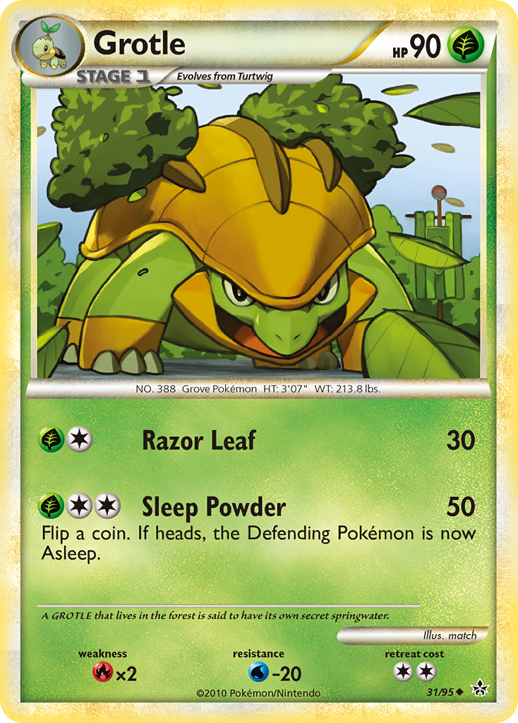 Grotle (31/95) [HeartGold & SoulSilver: Unleashed] Reverse Holofoil