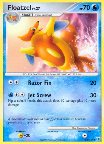 Floatzel (58/147) [Platinum: Supreme Victors] Reverse Holofoil
