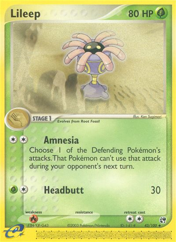 Lileep (43/100) [EX: Sandstorm] Reverse Holofoil