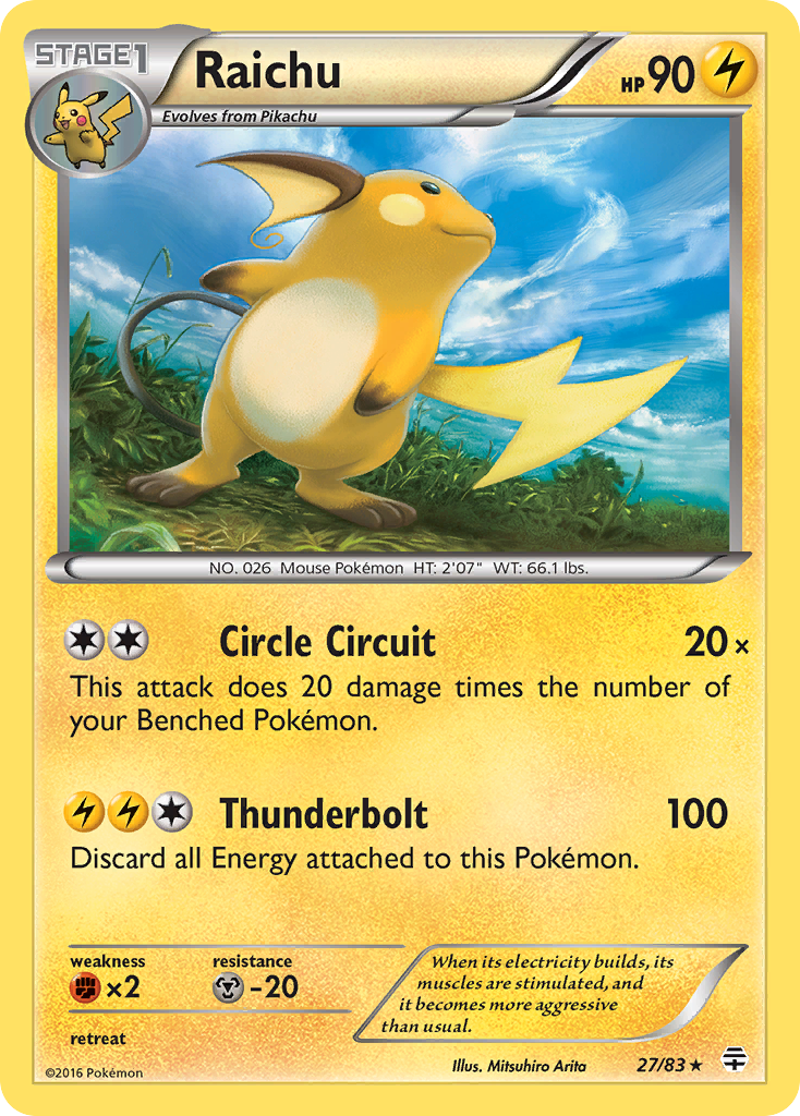 Raichu (27/83) [XY: Generations] Reverse Holofoil