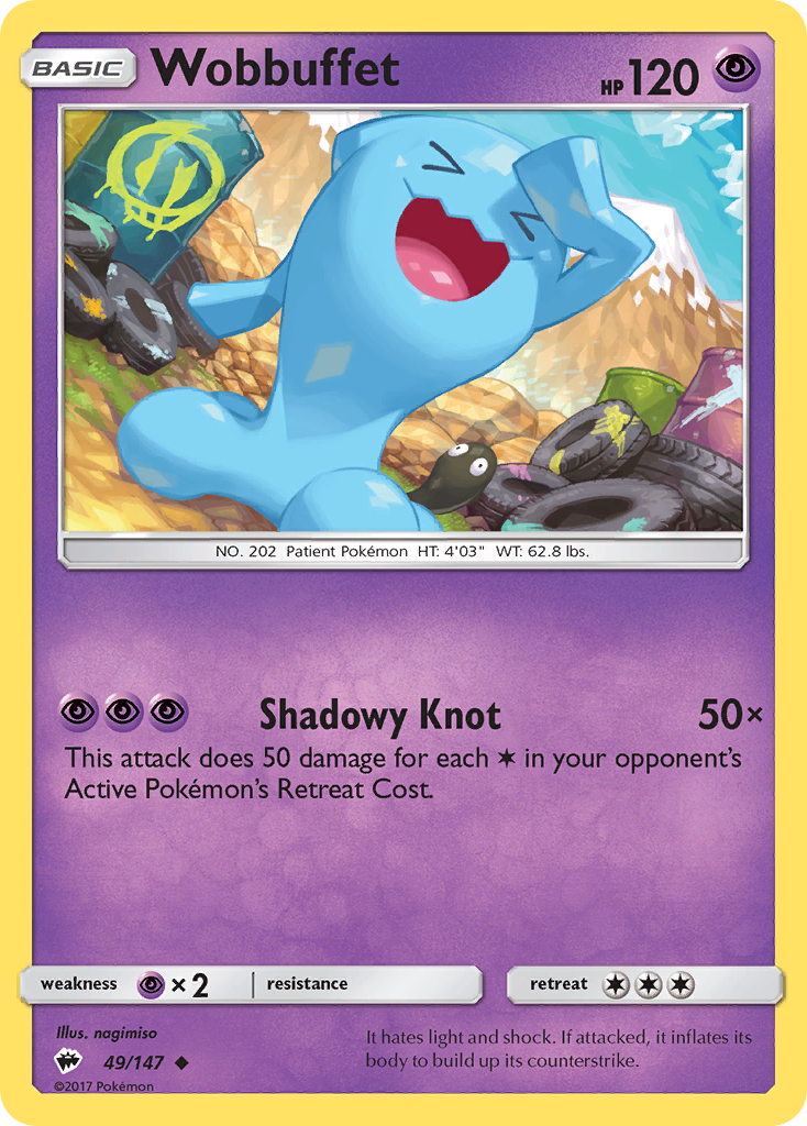 Wobbuffet (49/147) [Sun & Moon: Burning Shadows] Reverse Holofoil