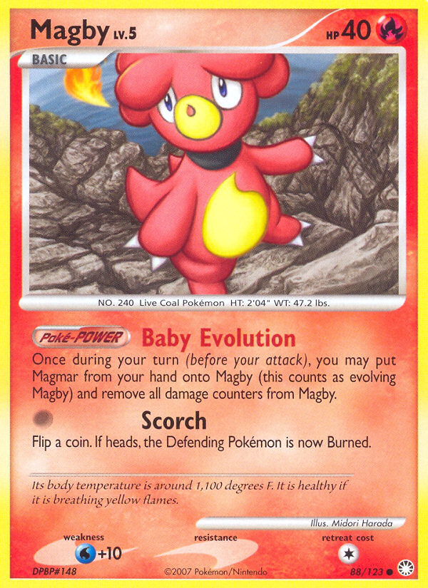 Magby (88/123) [Diamond & Pearl: Mysterious Treasures] Reverse Holofoil