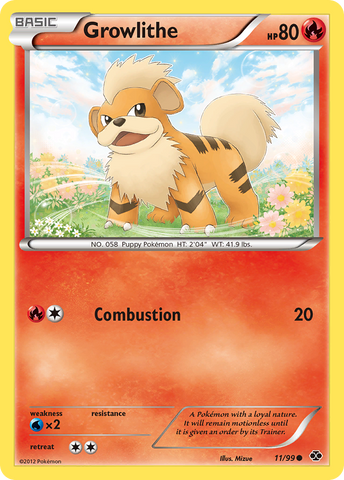 Growlithe (11/99) [Black & White: Next Destinies] Reverse Holofoil