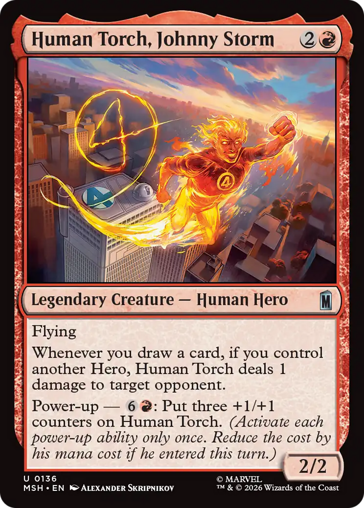 Human Torch, Johnny Storm [Marvel Super Heroes] Foil