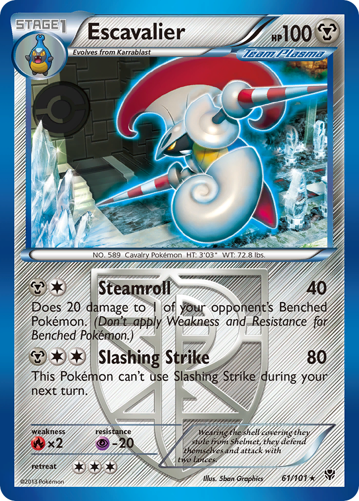 Escavalier (61/101) [Black & White: Plasma Blast] Reverse Holofoil
