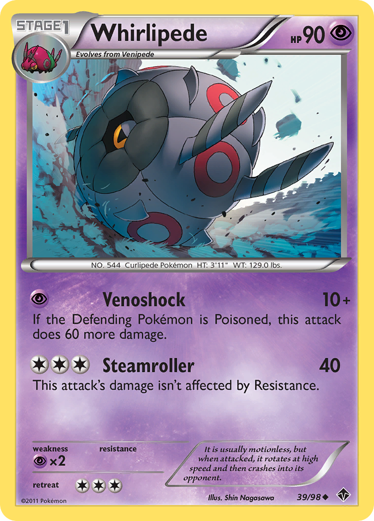 Whirlipede (39/98) [Black & White: Emerging Powers] Reverse Holofoil