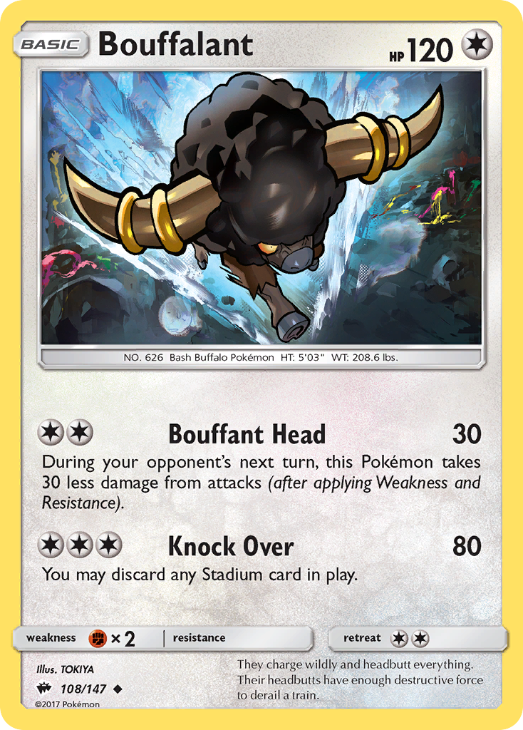 Bouffalant (108/147) [Sun & Moon: Burning Shadows] Reverse Holofoil