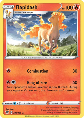 Rapidash (022/189) [Sword & Shield: Astral Radiance] Reverse Holofoil
