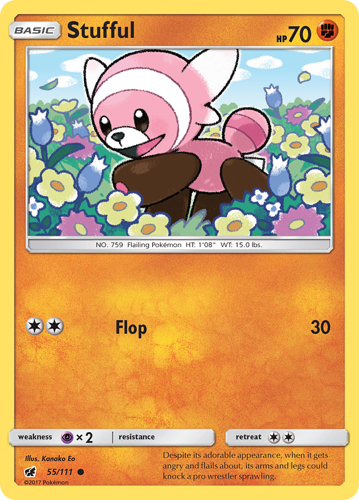Stufful (55/111) [Sun & Moon: Crimson Invasion] Reverse Holofoil
