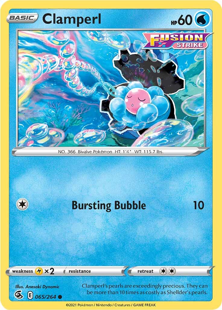 Clamperl (065/264) [Sword & Shield: Fusion Strike] Reverse Holofoil