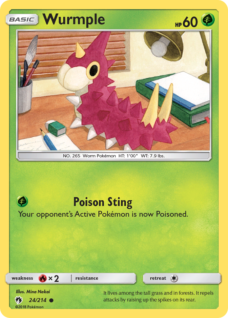 Wurmple (24/214) [Sun & Moon: Lost Thunder] Reverse Holofoil