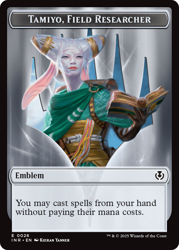Human Soldier (0020) // Emblem - Tamiyo, Field Researcher Double-Sided Token [Innistrad Remastered Tokens] Foil