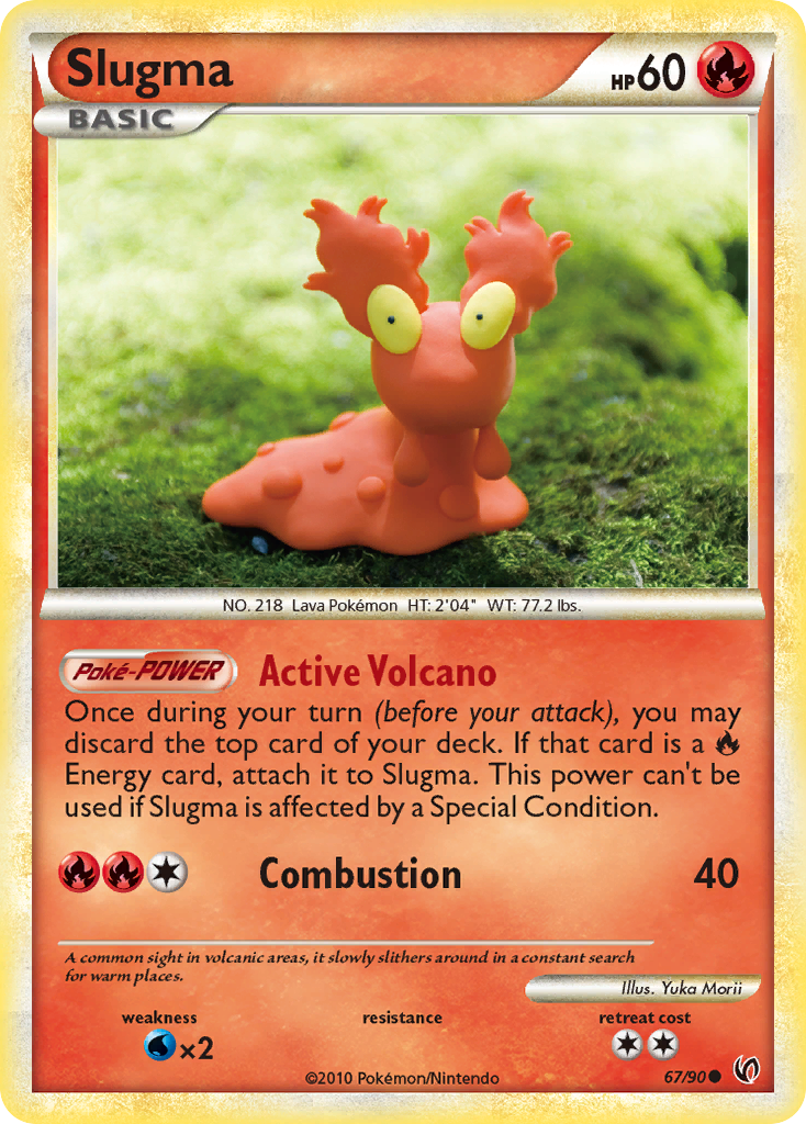 Slugma (67/90) [HeartGold & SoulSilver: Undaunted] Reverse Holofoil