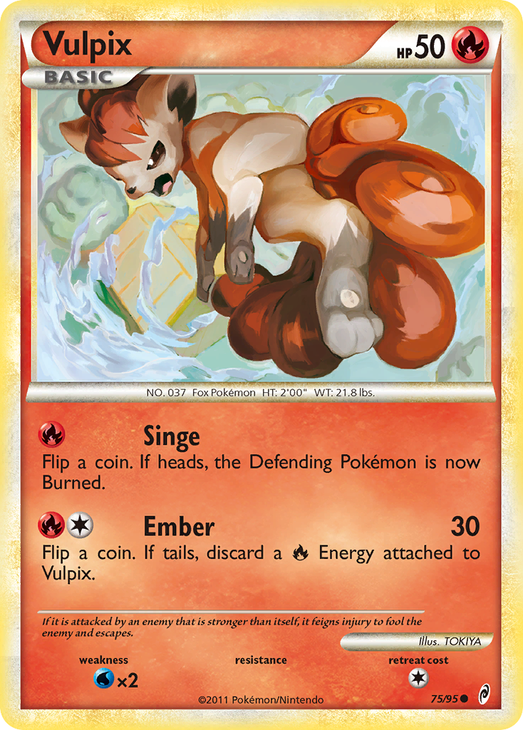 Vulpix (75/95) [HeartGold & SoulSilver: Call of Legends] Reverse Holofoil