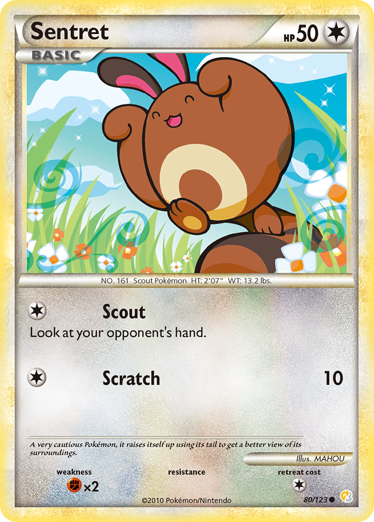 Sentret (80/123) [HeartGold & SoulSilver: Base Set] Reverse Holofoil
