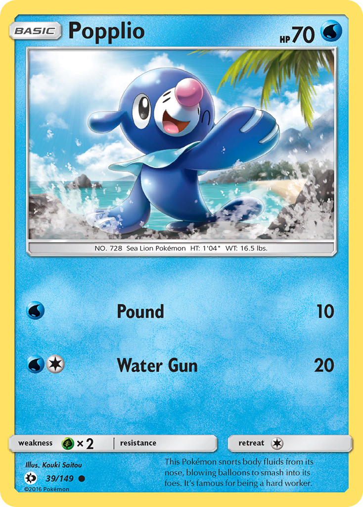 Popplio (39/149) [Sun & Moon: Base Set] Reverse Holofoil