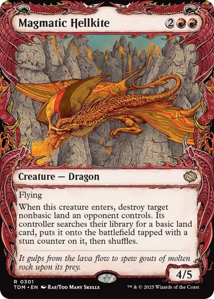 Magmatic Hellkite (Showcase) [Tarkir: Dragonstorm] Foil