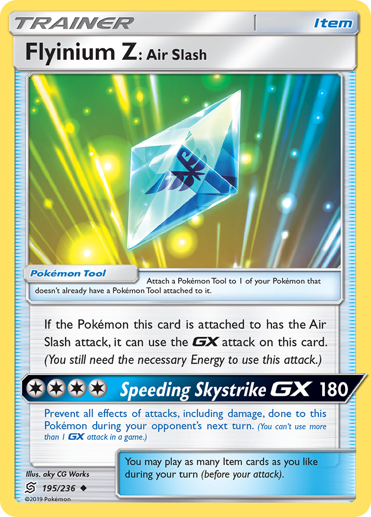 Flyinium Z: Air Slash (195/236) [Sun & Moon: Unified Minds] Reverse Holofoil